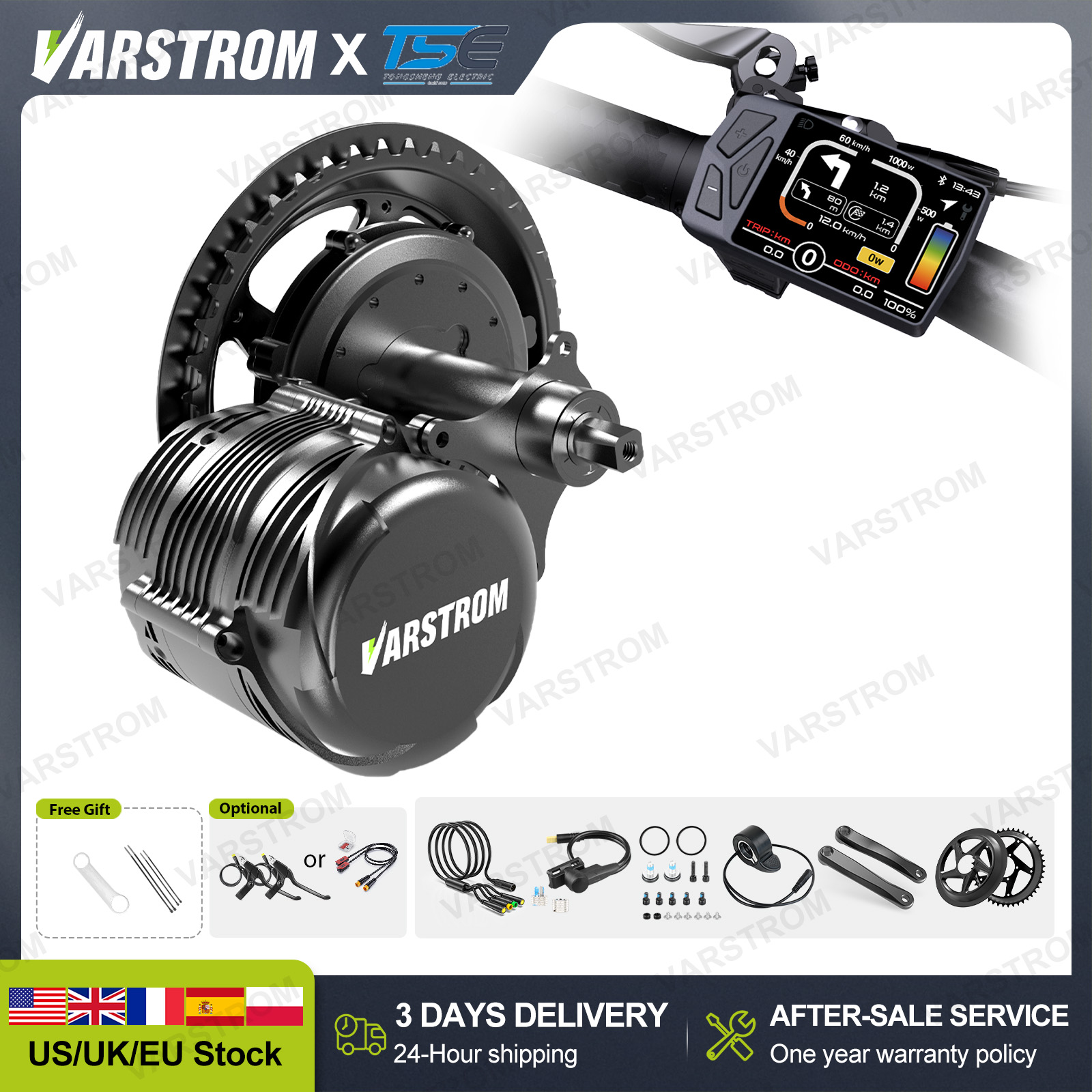 [US 3 Days Fast delivery] Tong - Side Hung Mid Drive Motor Kit ulasan dan harga